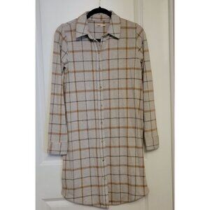 Faherty Legend™ Sweater Collared Button Down Dress - Open Tundra Windowpane - S